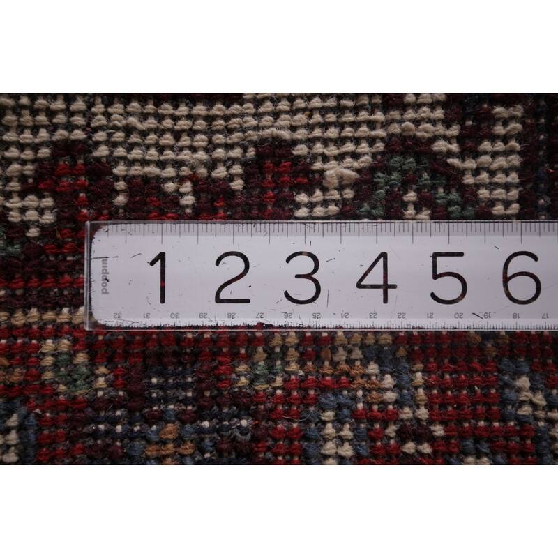 Blue Kazak Oriental Runner Rug Hand-Knotted Geometric Wool Carpet - 2'7"x 8'3"