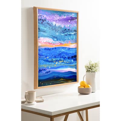 Kate and Laurel Blake Tropical Tides Framed Printed Art by Xizhou Xie