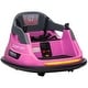 preview thumbnail 1 of 5, Aosom 12V Kids' Bumper Car, Remote Control, LED Lights, Pink 5-7 Years - Assembly Required - Pink