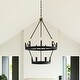 preview thumbnail 27 of 29, Acroma 15-light Farmhouse Black Tiered Chandelier for Dining Room - 27.5 inches