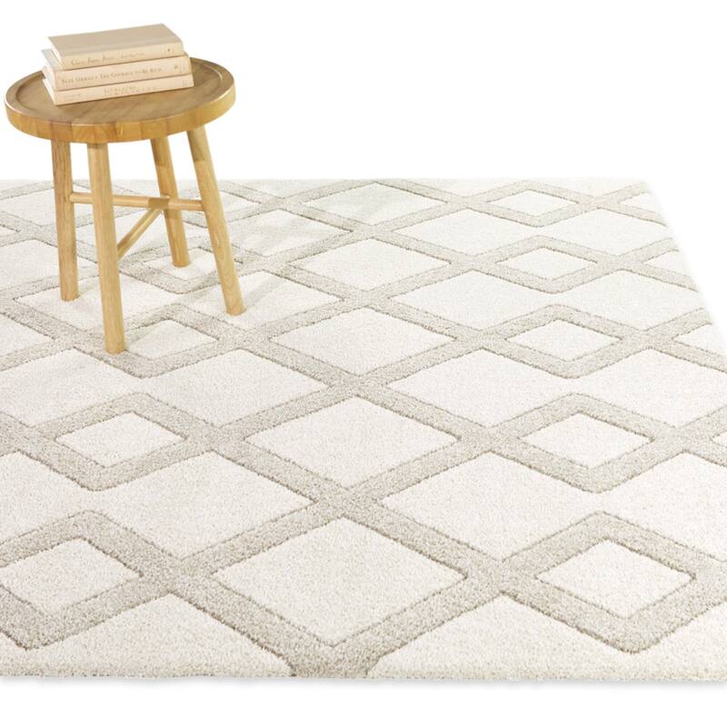 Penfield Geometric Trellis Area Rug - 7'10" x 10' - Taupe