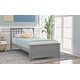 preview thumbnail 11 of 10, Grey Wood Platform Bed Twin Size Platform Bed