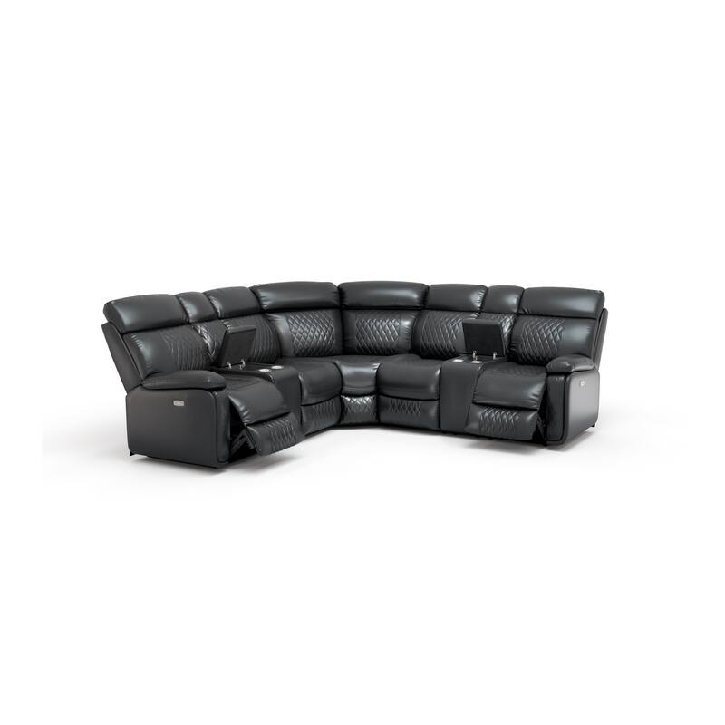Infinity 3 Piece Transitional Faux Curved Living Room Reclining Sectional