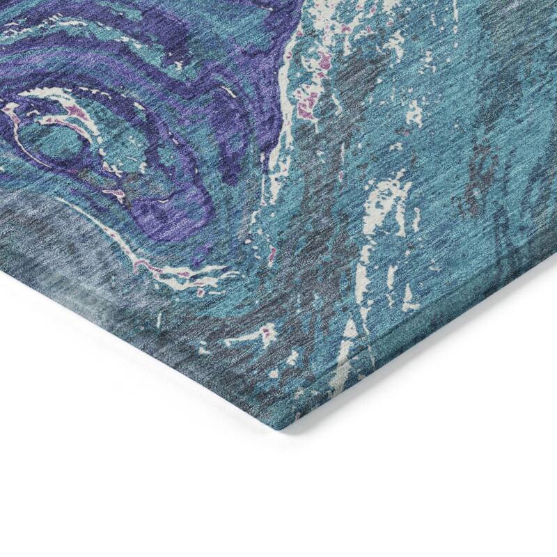 HomeRoots Abstract Transitional Rectangle Outdoor Rug