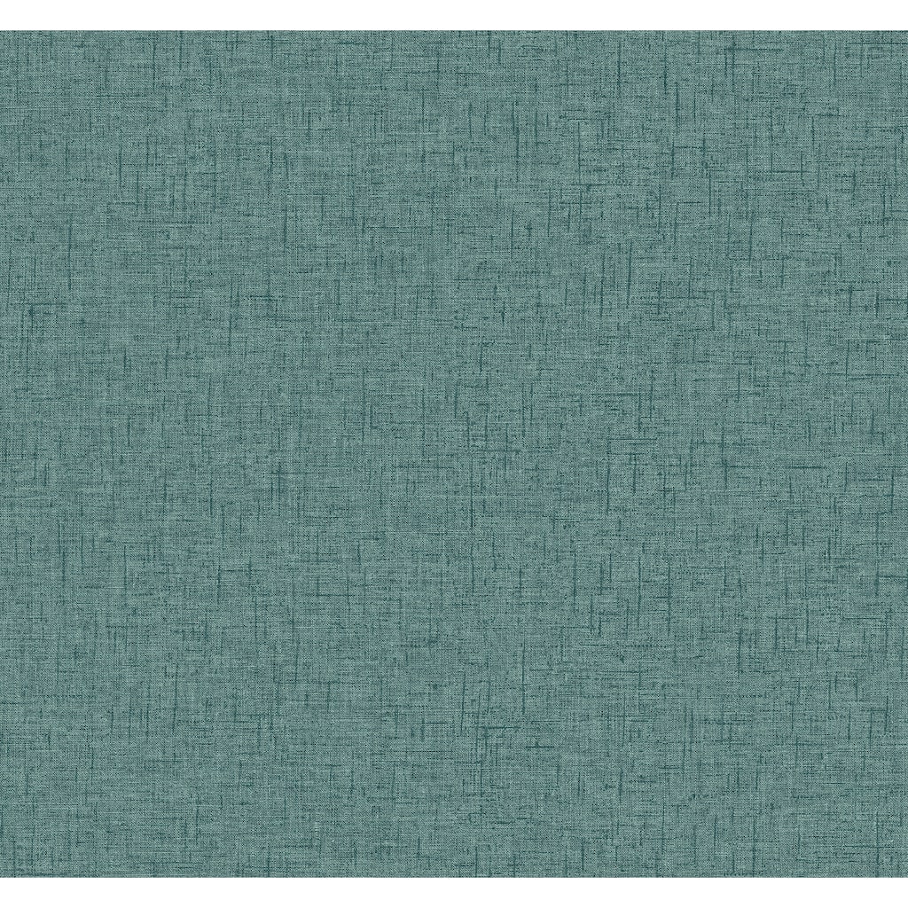 A-Street Prints Bentley Teal Faux Linen Wallpaper
