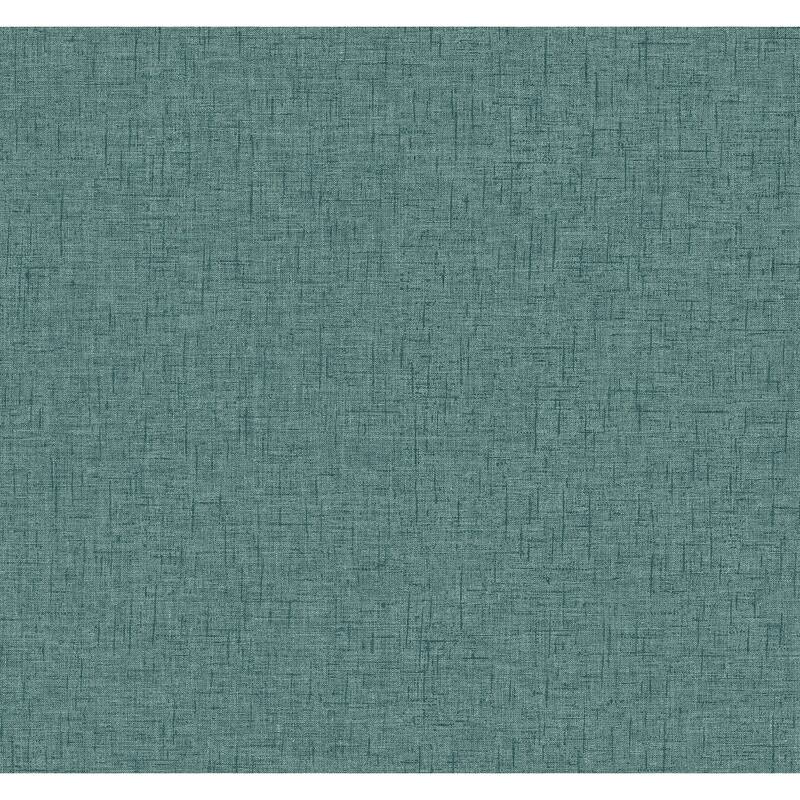 A-Street Prints Bentley Teal Faux Linen Wallpaper