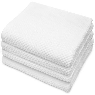 Luxury Waffle Weave Bath Towels, Oversized Pure Ringspun Cotton