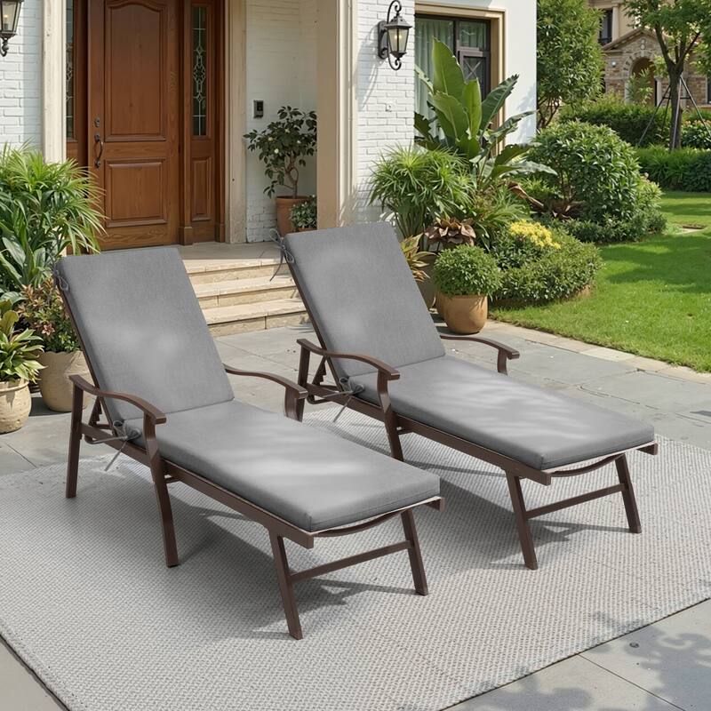 Pellebant Outdoor Patio Chaise Lounge Cushion
