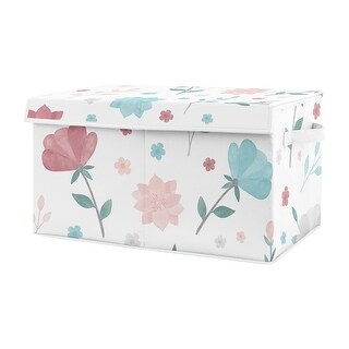 Pop Floral Rose Flower Girl Kid Fabric Toy Bin Storage - Blush Pink ...