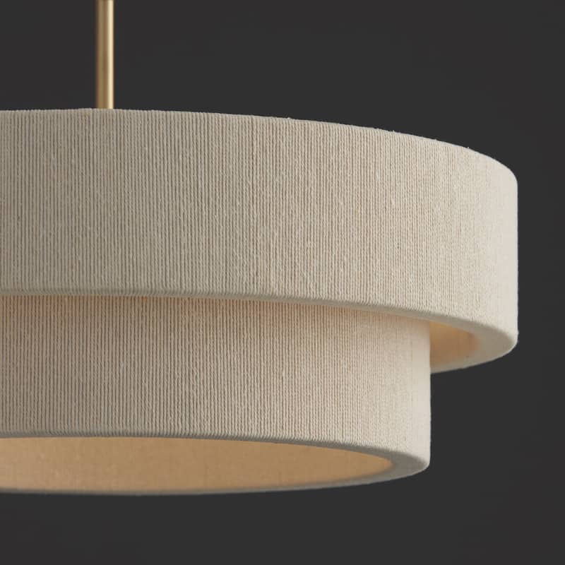 Delaney 4-light Matte Brass Convertible Pendant/ Semi Flush Mount