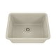 preview thumbnail 1 of 5, 23 Inch Lexicon Platinum Quartz Composite Drop-in Undermount Single Bowl Galaxy Beige Kitchen Sink LP-2318-B-SO - 23x18 Galaxy Beige
