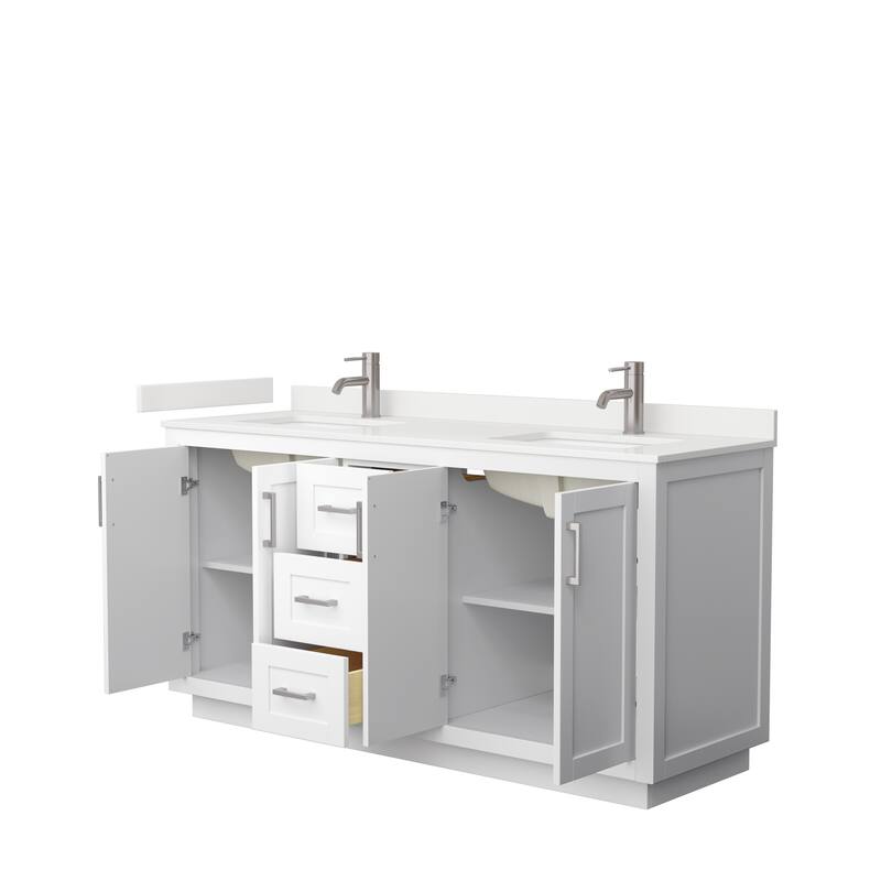 Miranda 66-inch Double Vanity, Quartz Top