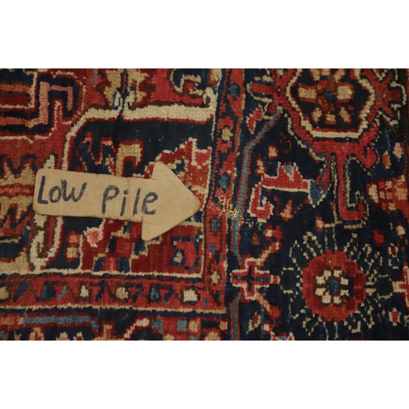 Hand Knotted Oriental 100% Wool Carpet Traditional Medallion Oranges & Rust Heriz Area Rug - 10' 3'' X 7' 1''