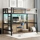 preview thumbnail 5 of 26, Space-Saving Design Loft Bed with Desk, TwinXL/Full Size