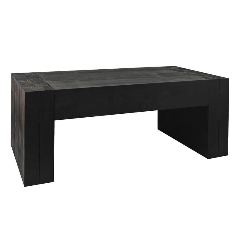 Rustic 49" Wood Coffee Table, Farmhouse Rectangular Table for Living Room Space