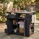 preview thumbnail 39 of 53, Extendable Solid Wood Kitchen Island with Stainless Top Drawers and Wheels
