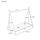 preview thumbnail 9 of 25, White Metal Twin House Bed Tent Frame with Slat, No Box Spring Needed