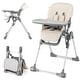 preview thumbnail 1 of 19, Gymax Foldable High Chair for Babies & Toddlers w/ Footrest Detachable Beige