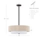 preview thumbnail 13 of 30, GetLedel 20" 4-Light Hand-woven Rope Drum Semi-flush Mount Chandelier