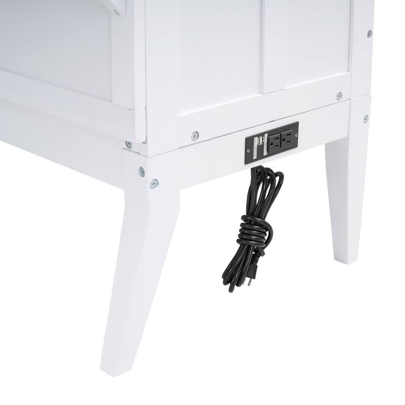 Queen Size Murphy Bed with Built-In Charging Station and a Shelf