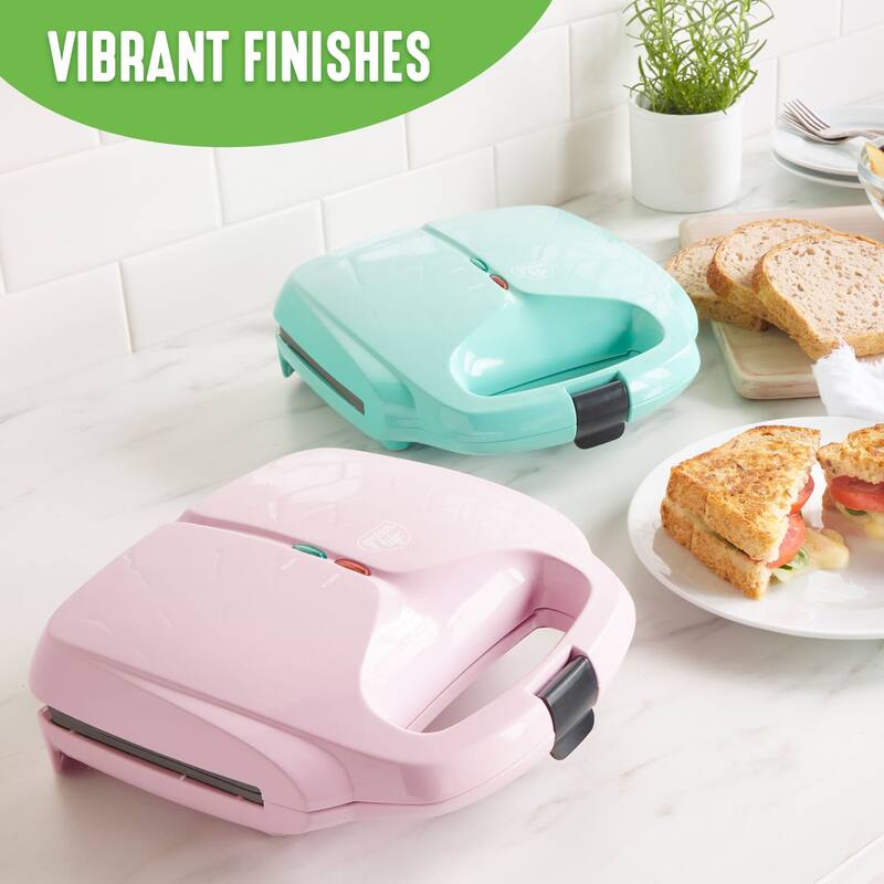 GreenLife Electric Sandwich Maker, Turquoise