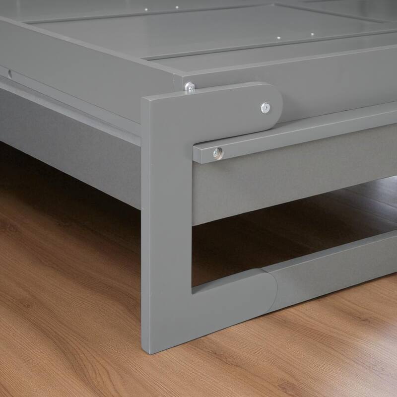 Queen Murphy Wall Bed with Sofa Cushion, Dual-Piston Fold Down, 8 in Mattress, 600 lb Capacity, 66.8 x 87 x 87.8 in