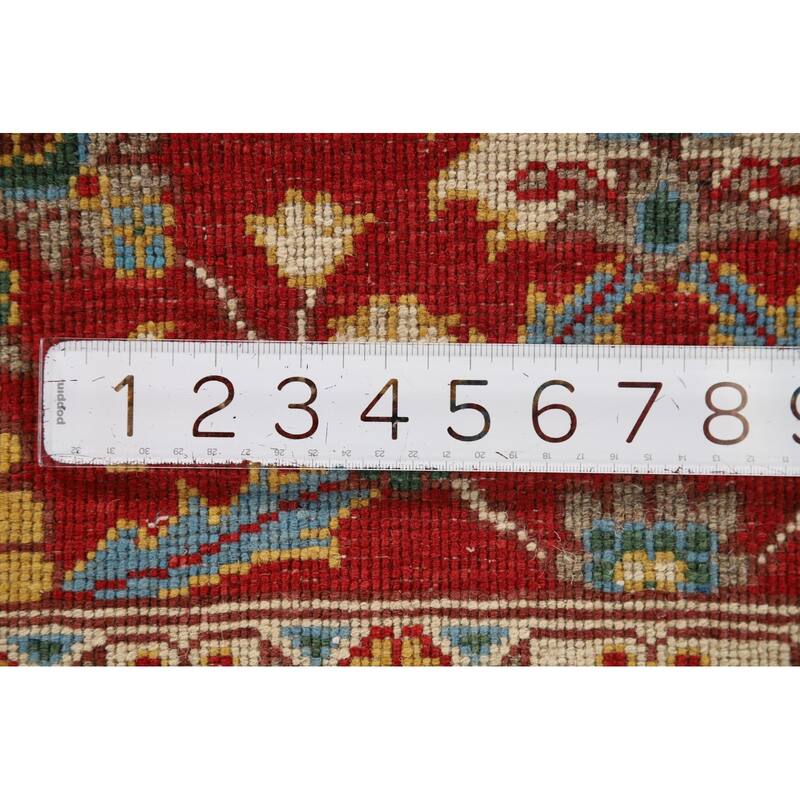 Floral Red Kazak Oriental Foyer Rug Handmade Wool Carpet - 2'0" x 2'11"