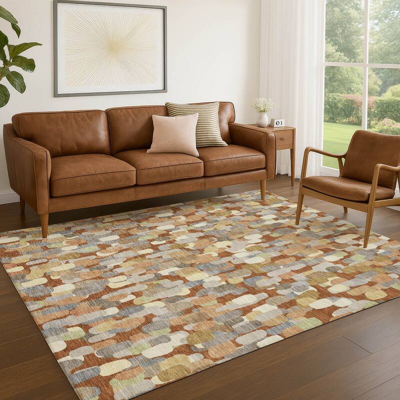 Machine Washable Indoor/ Outdoor Contemporary Drew Chantille Rug