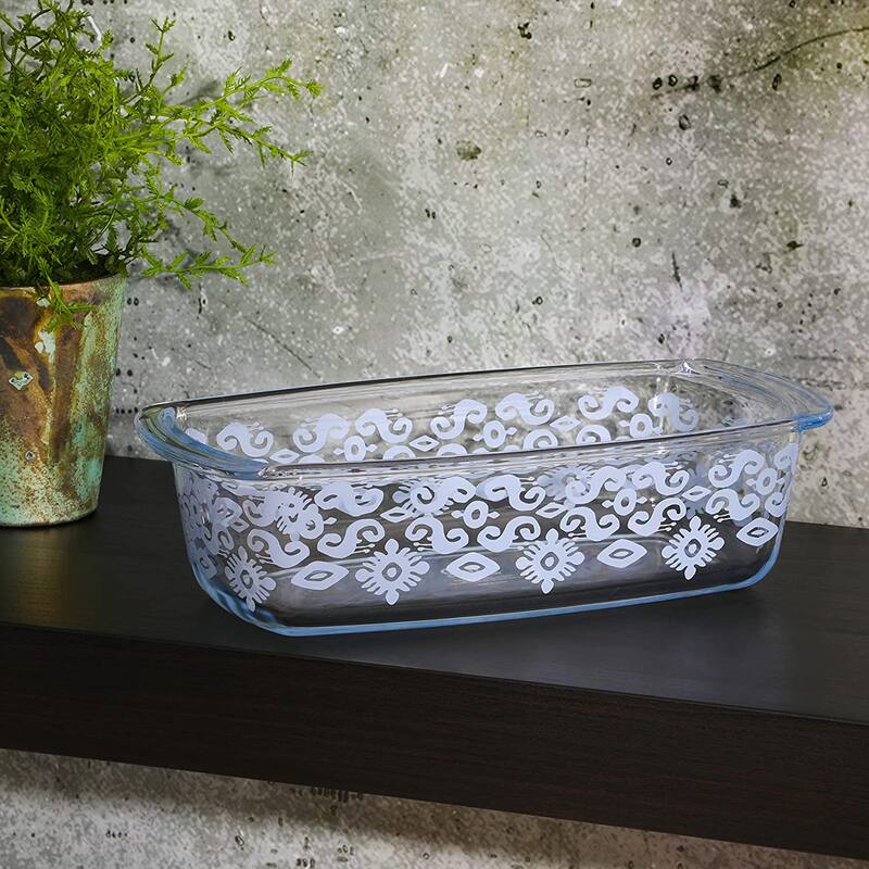 Spice By Tia Mowry 1.6 Quart Spicy Cloves Rectangle Glass Loaf Pan
