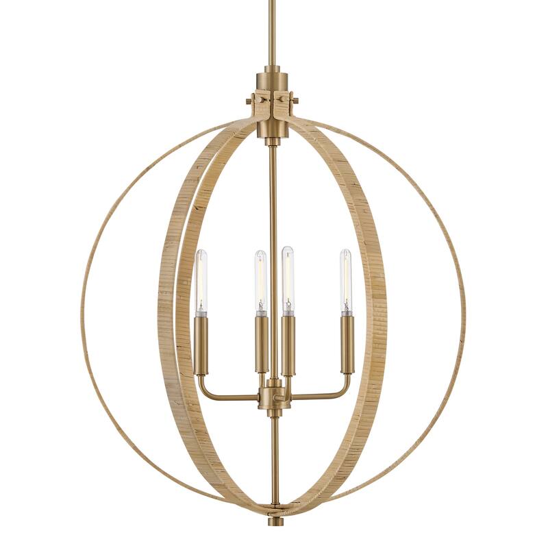 Lark 83554-BAM Fallon 4 Light 24" Wide Pendant - Lacquered Brass