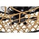 preview thumbnail 10 of 15, Annas 25 Inch Matte Black and Gold cage Finish Ceiling Lighted Fandelire with Remote