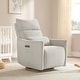 preview thumbnail 33 of 34, Power Swivel Recliner Chair Dual-Motor Nursery Glider with Lumber Pillow