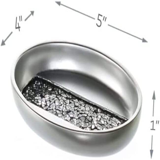 Creative Scents Silver Mosaic Soap Dish - Gray - Gray