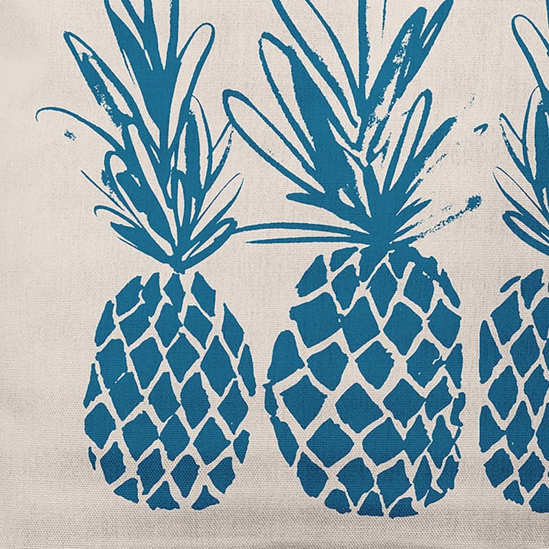 Pineapples Decorative Throw Pillow - 14" x 20" - Autumn Blue