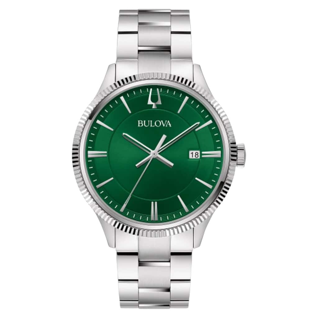 Bulova Men's Classic Green Dial Watch - 96B479 - One Size
