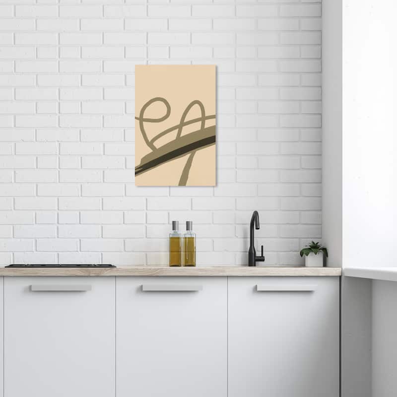 Wynwood Studio Canvas Abstract Abstract Writing Brown and Taupe Modern & Contemporary Wall Art Canvas Print - 24 x 16