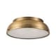 preview thumbnail 6 of 9, Rennnsan 14.2 in. 2-Light Mid-Century Modern Aged Bronze Drum Flush Mount Ceiling Lights with Frosted Glass for Foyers/ Hallways