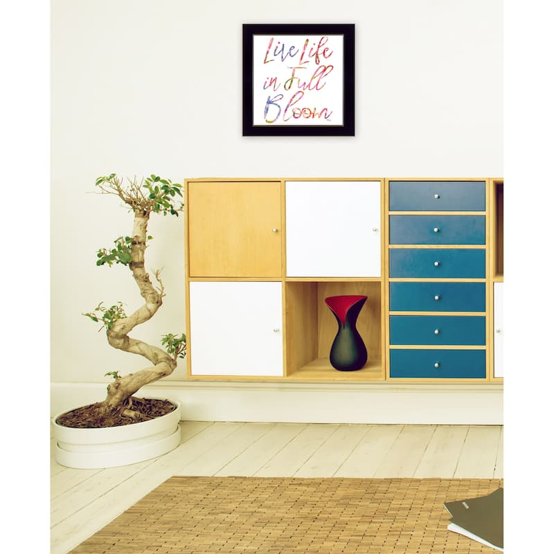 TrendyDecor4U Contemporary "Live Life in Full Bloom" Framed Print Wall Art