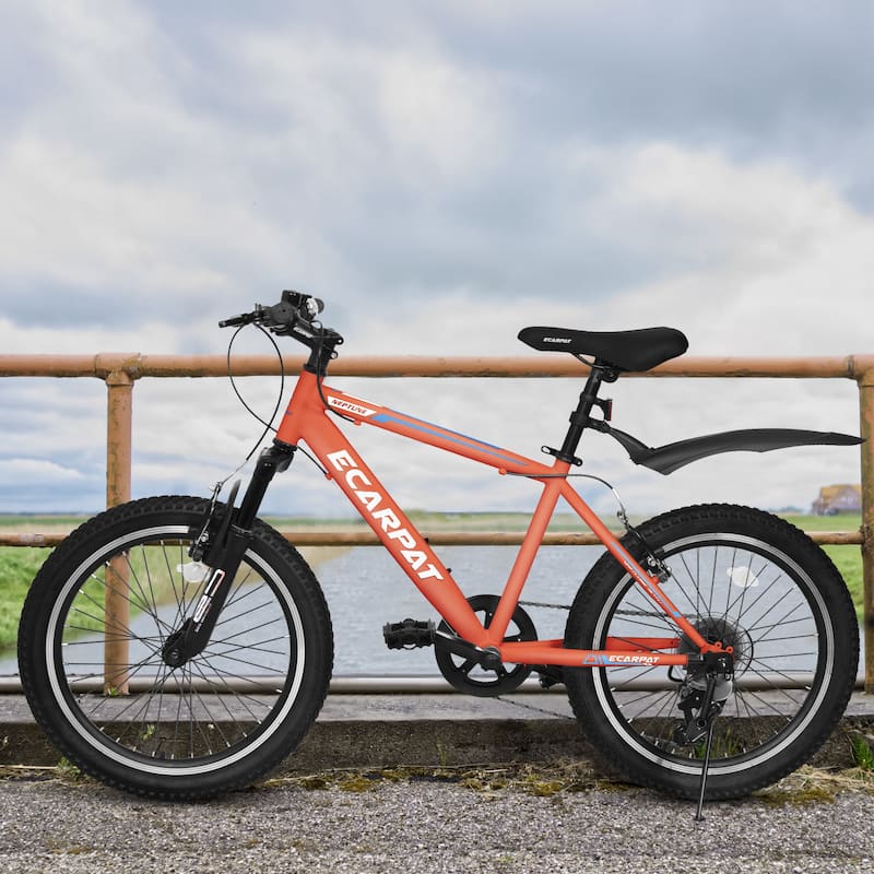 20-Inch Kids Mountain Bike with 7-Speed Gear, Shimano Drivetrain, All-Terrain Tires for Boys and Girls, Height 42-56 Inches