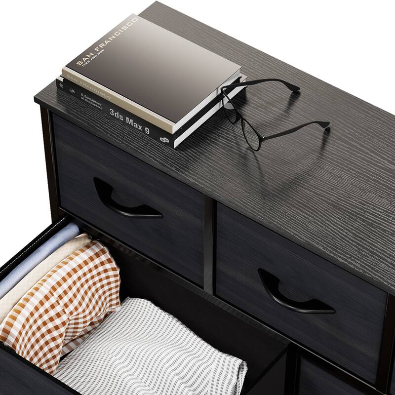 Modern Wide Dresser Storage Tower with 8 Drawers