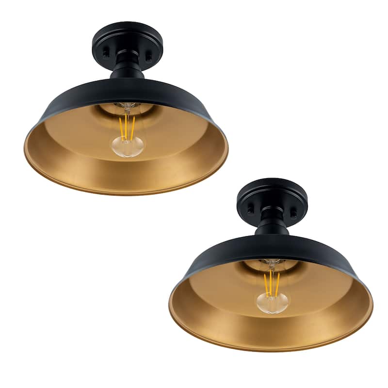 Transitional Semi Flush Mount (Set of 2) - 12"x12"x8.28"