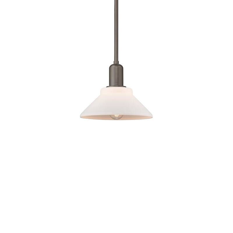 Innovations Lighting 716-1S-8-9 Orwell Pendant Orwell 9" Wide Mini - Oil Rubbed Bronze / Matte White