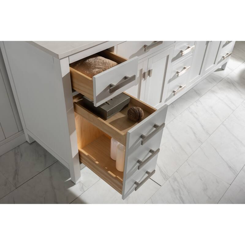 Valentino 84" Double Vanity in White