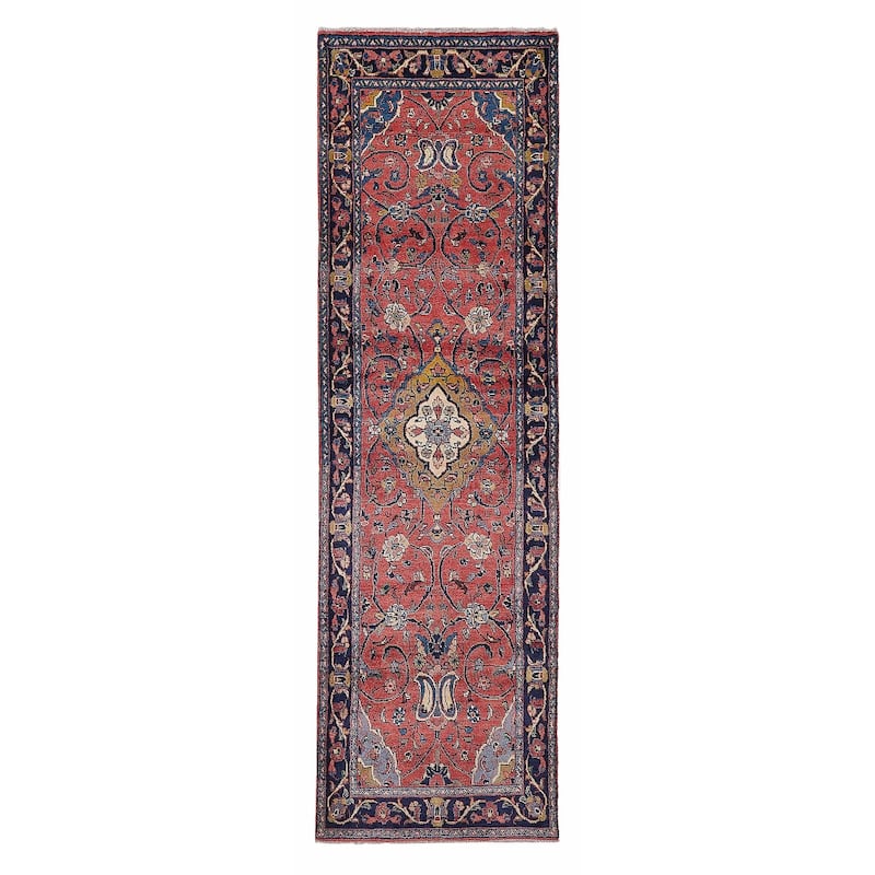 ECARPETGALLERY Hand-knotted Anadol Light Red Wool Rug - 3'1 x 10'10