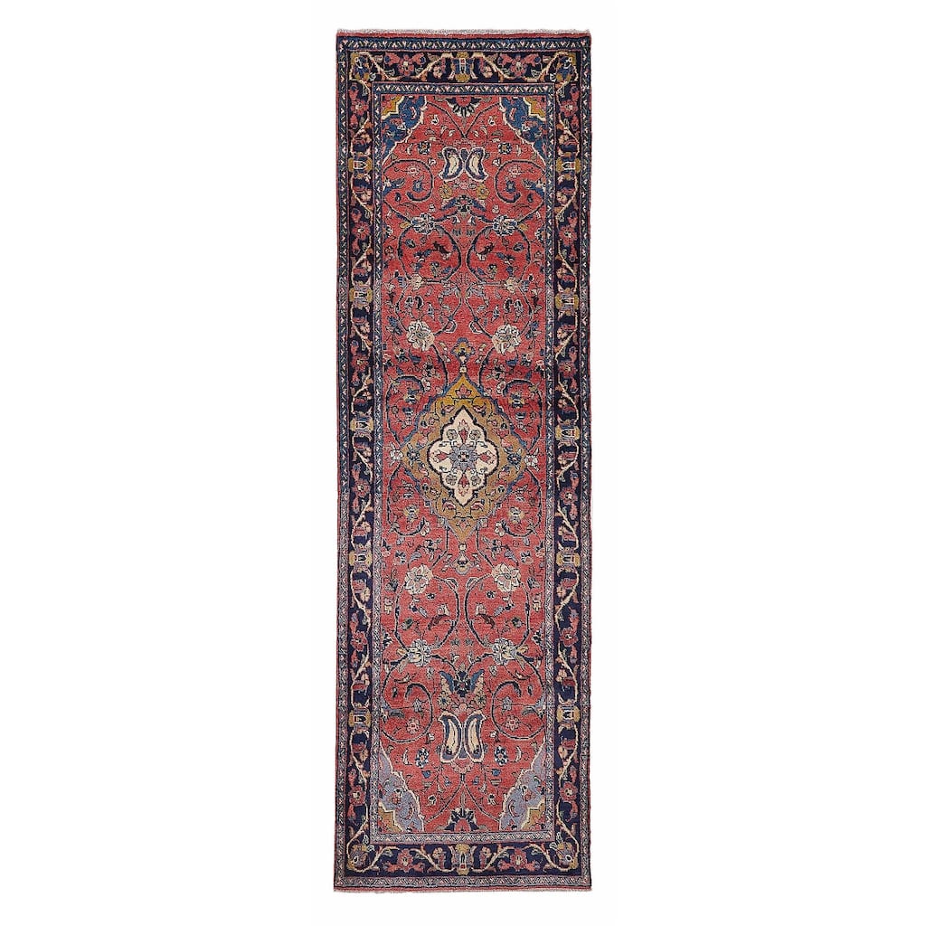 ECARPETGALLERY Hand-knotted Anadol Light Red Wool Rug - 3'1 x 10'10