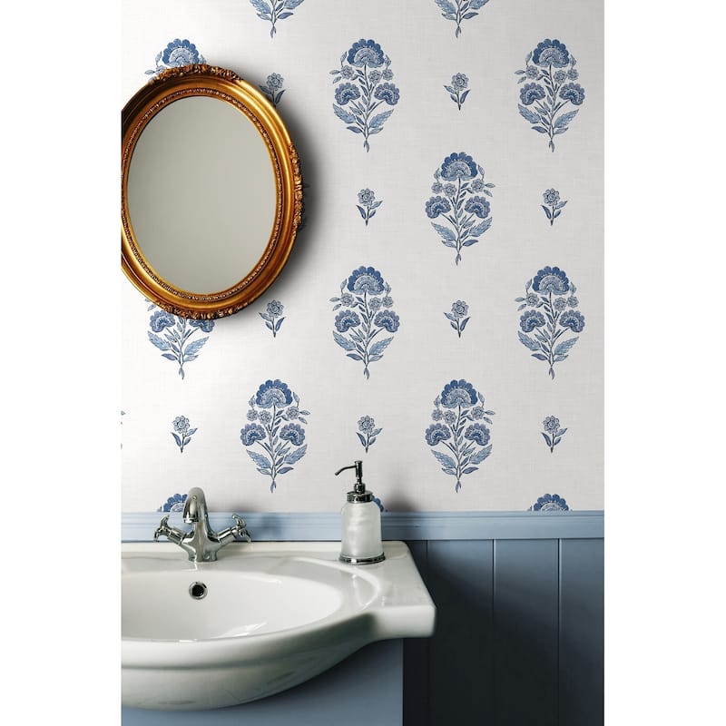 NextWall Floral Spot Peel and Stick Wallpaper