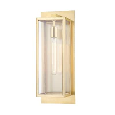 Hudson Valley Sea Cliff 1-Light Wall Sconce with Clear Glass Shade