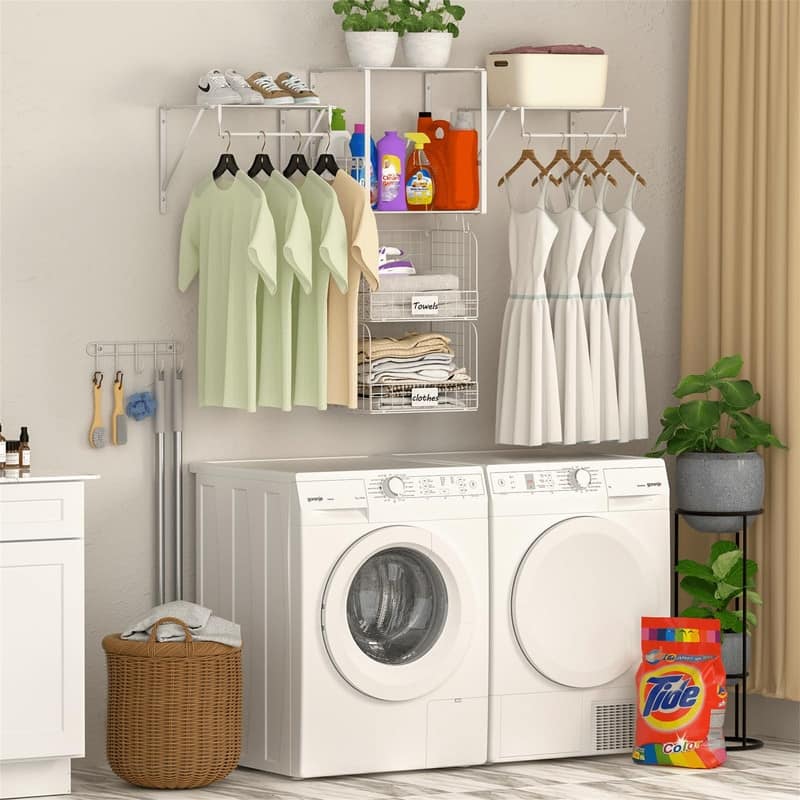 3 Pack Laundry Room Shelves Wall Mounted - 15.8"D x 11.8"W x 16"H