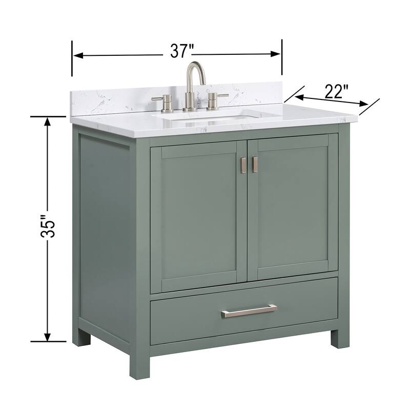Avanity MODERO-VS37-E Modero 36" Free Standing Single Basin Vanity Set