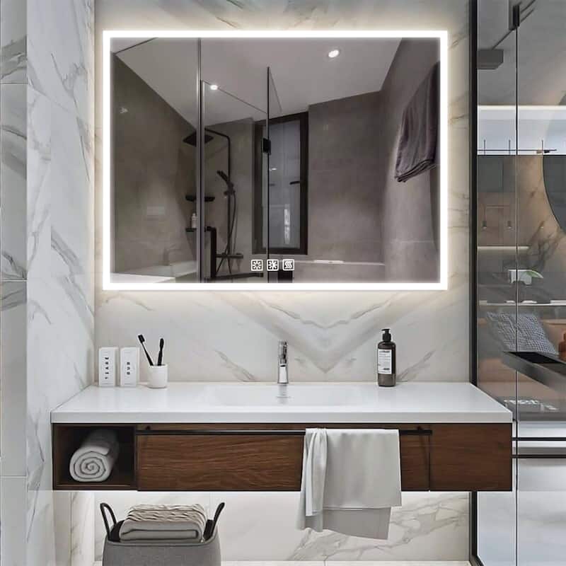 Clihome LED Lighted Bathroom Wall Mounted Mirror - 36"X48"